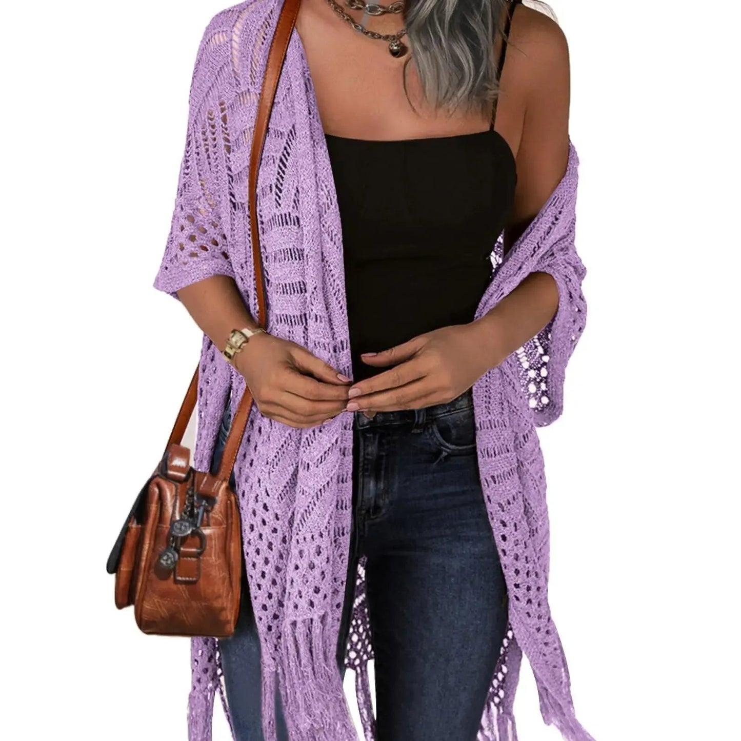👗Womens Knit Cardigan Oversized Open Front Outwear New Spring & Summer