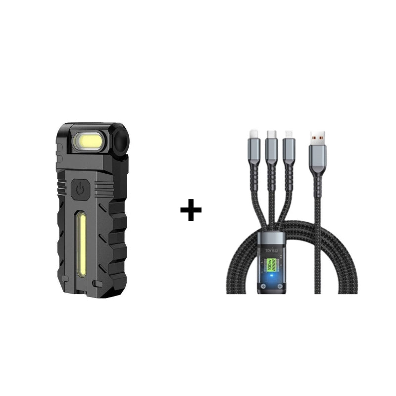 180° Rotating Head LED Work Light – Dual Beam, Magnetic Base & USB-C Rechargeable