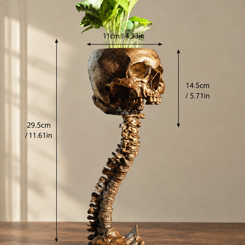๐๐คGothic Skull Planter And Skeleton Vase Spooky Home Decor
