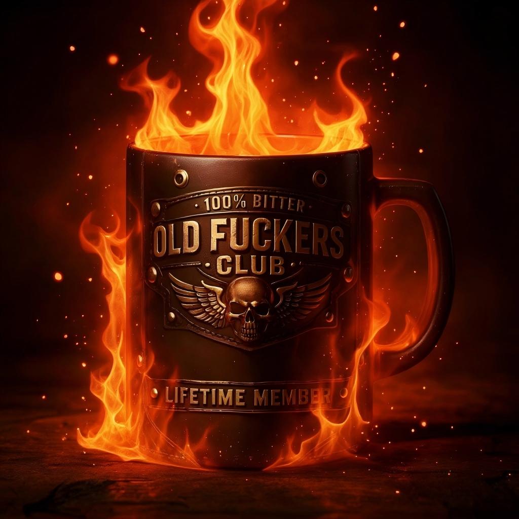 ☕OLD FUCKERS CLUB™ MUG - 100% Bitter. Lifetime Member. 😎☠️