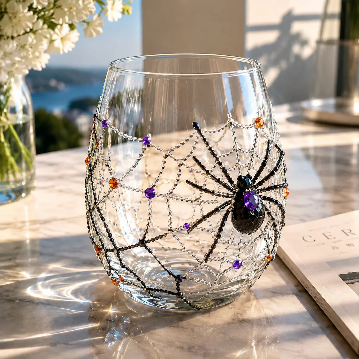 🔥LAST DAY 49% OFF - 🎃 3D Halloween Artisan Glass Cups, Festive Parties & Cozy Fall Home Bar Vibes