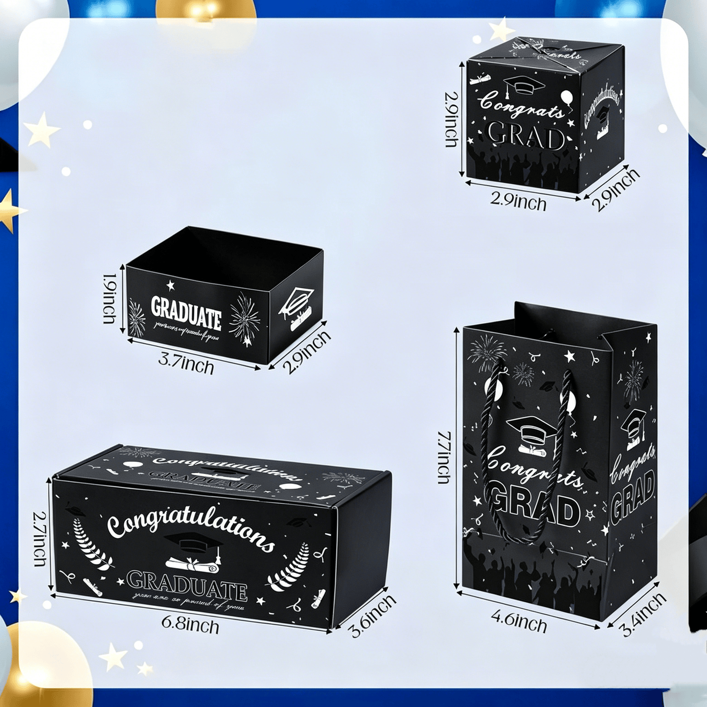 2026 Graduation Explosion Pop Gift Box 🎓 Surprise Bounce Cash Box Grad Party Gift Bag Set