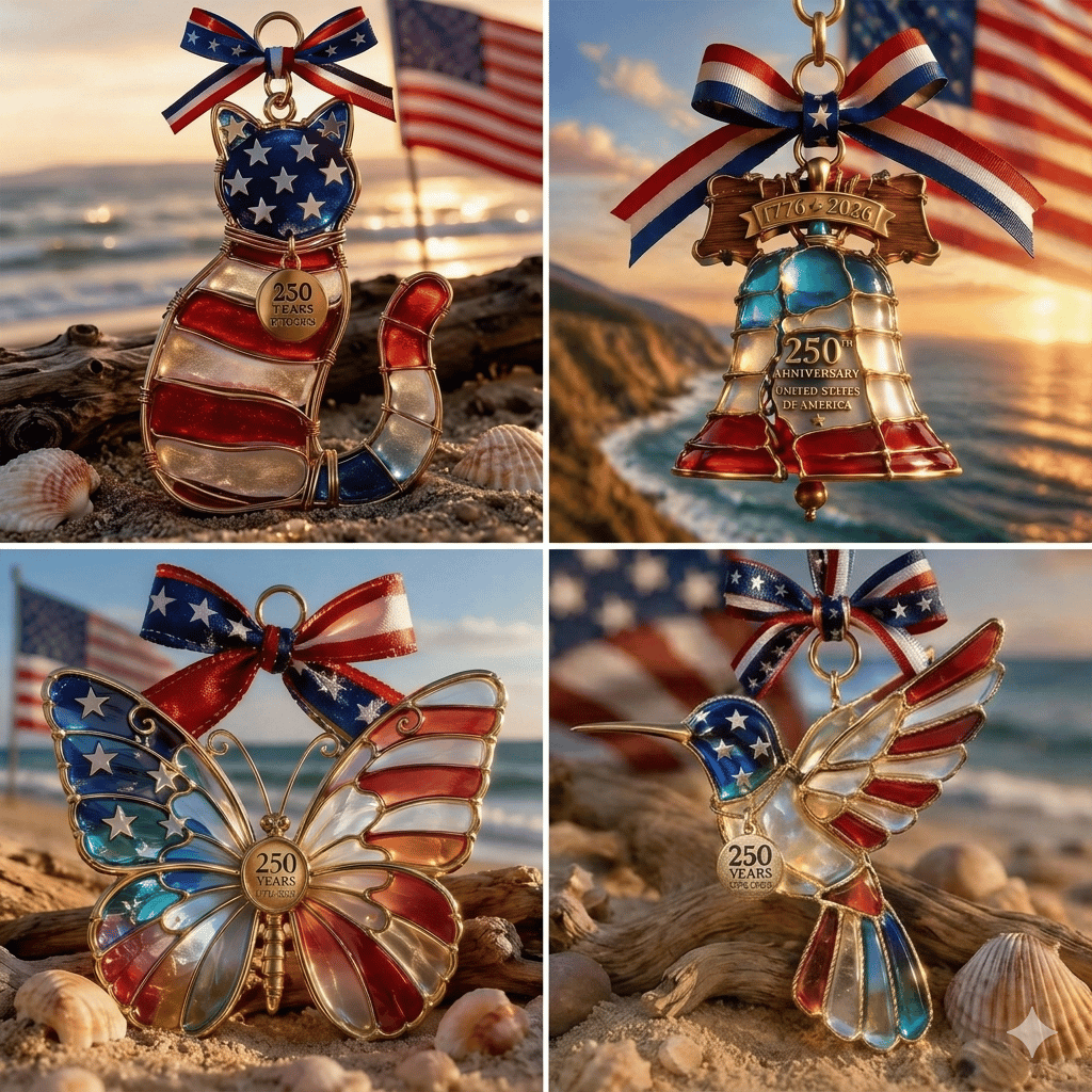 🔥Last Day 49% OFF- America 250th Anniversary Patriotic Stained Ornament