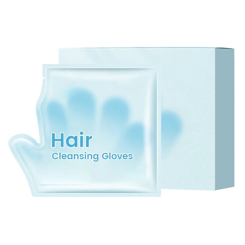 Rinse-Free Hair Cleansing Gloves for Oil Control (10-Pack)