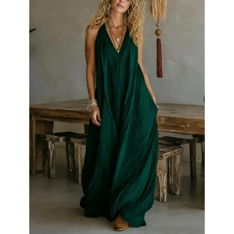 Women's Casual Sleeveless Loose-Fitting Long Dress 👗🌸✨