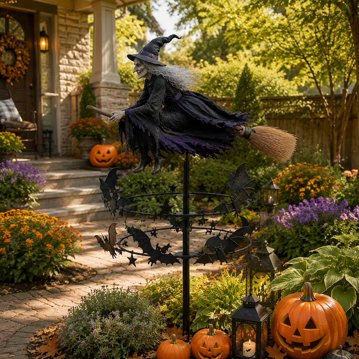 🔥Halloween Early Bird Offer: 49% off🧙♀️ The Enchanted Witch Garden Wind Spinner
