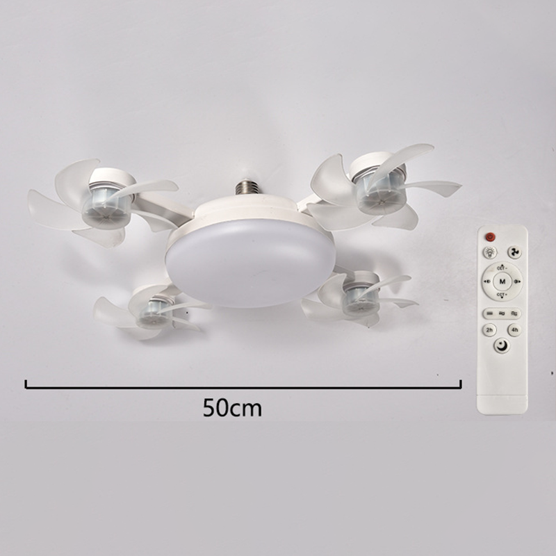 2‑in‑1 Silent LED Fan with Remote Control