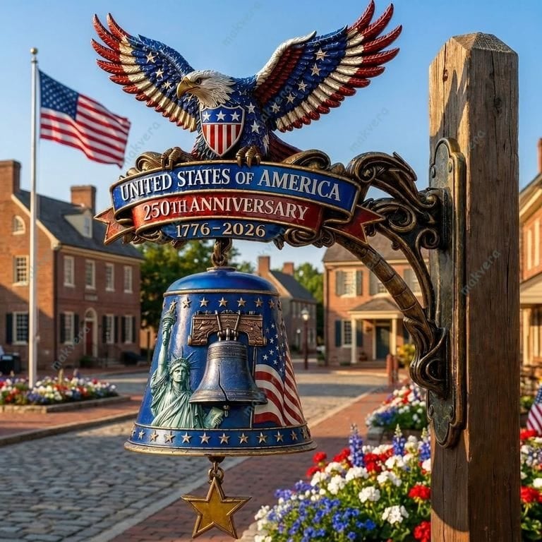 USA 250th Anniversary Patriotic Wall Bell | ✨ 50% OFF & Free Shipping
