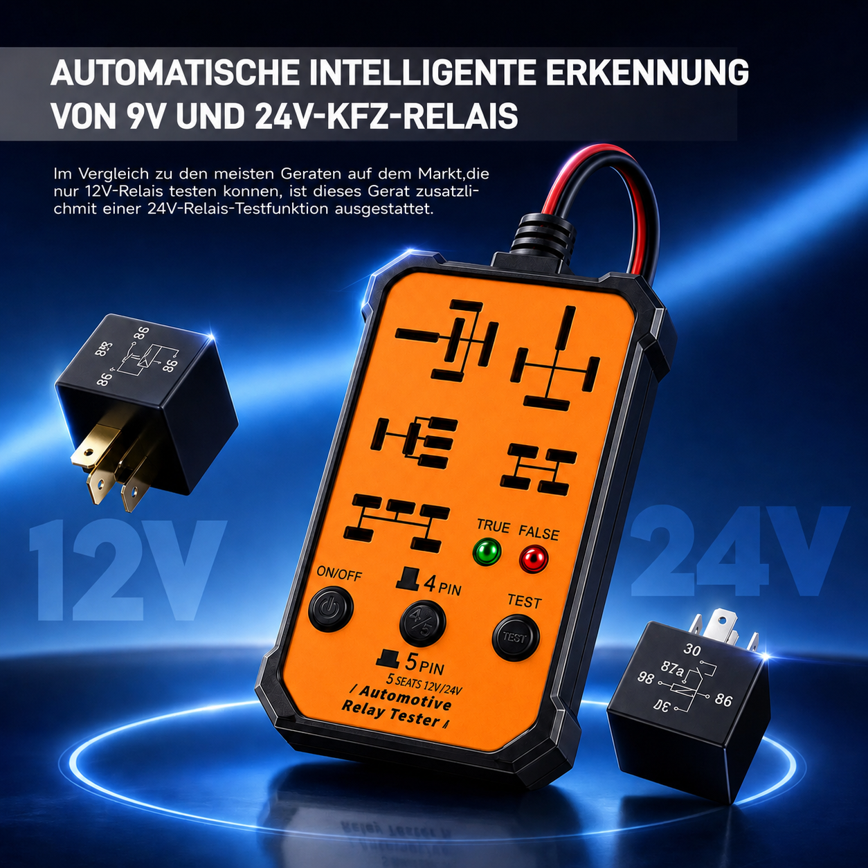 🔥2026 New upgrade 12V/24V Universal Relay Tester | Professional 5-Pin Auto Diagnostic Tool