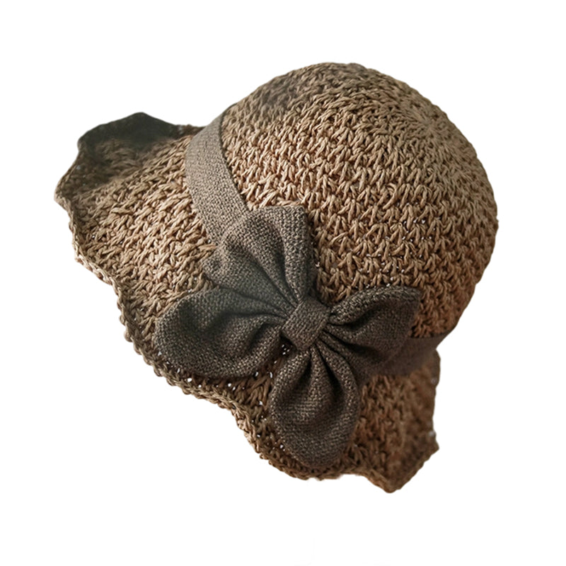 🌞Elegant Woven Straw Sun Hat with Bow