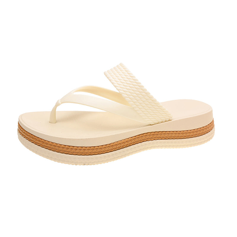 📢📢40% OFF !! ⏰Women's Woven Strap Platform Flip-Flops