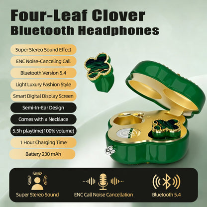 Four-Leaf Clover Bluetooth Headphones