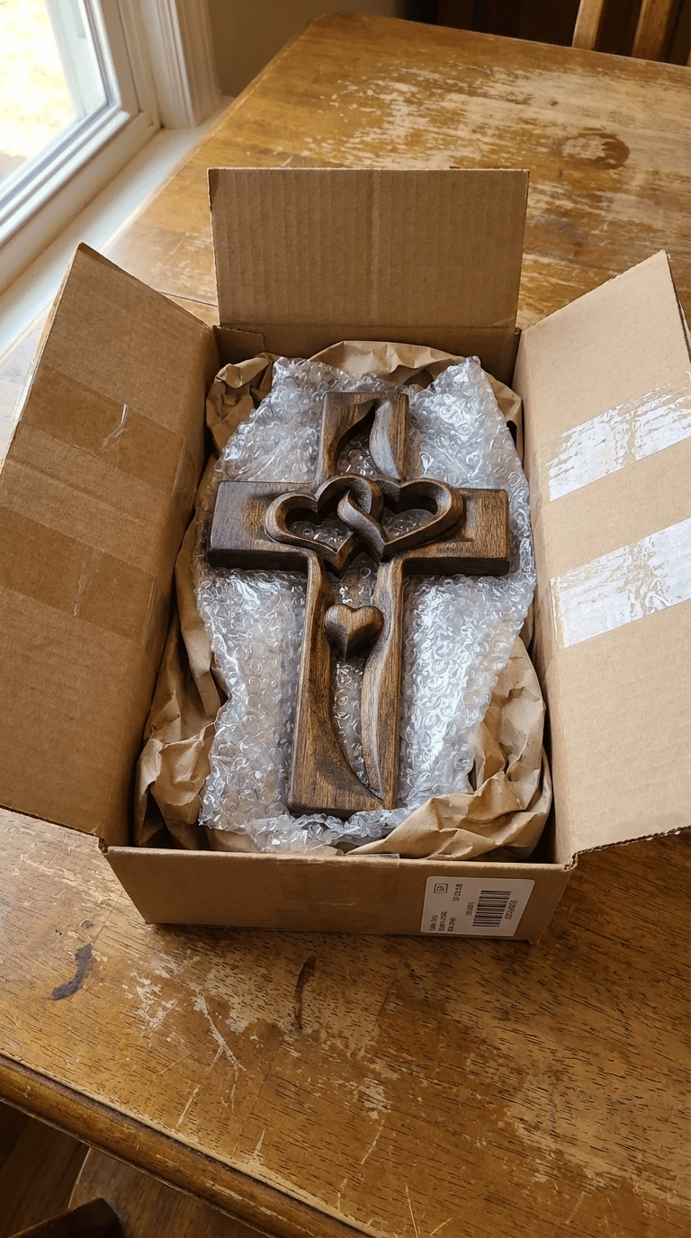 ✝️Handcrafted Two Heart Cross