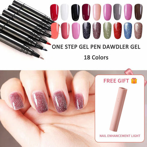 💅 Limited Time Buy 1 Get 1 Free - £9.99! ✨One Step Nail Gel Pen🎨Free handheld mini UV nail lamp💡