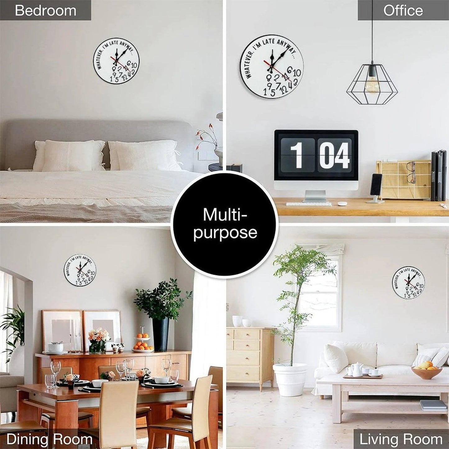 🔥Last Day 49% OFF -"I'm Late Anyway" Wall Clock😂⏰