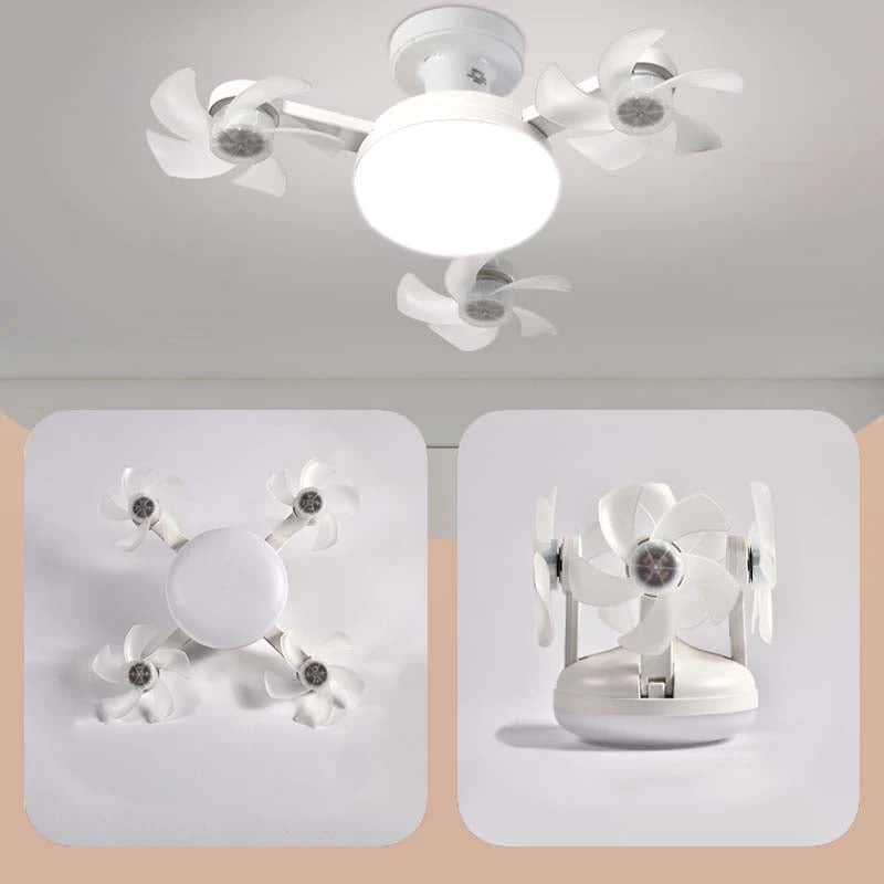 🌀E26/E27 Socket Ceiling Fan Light – 2-in-1 LED Light & Quiet Fan with Remote Control