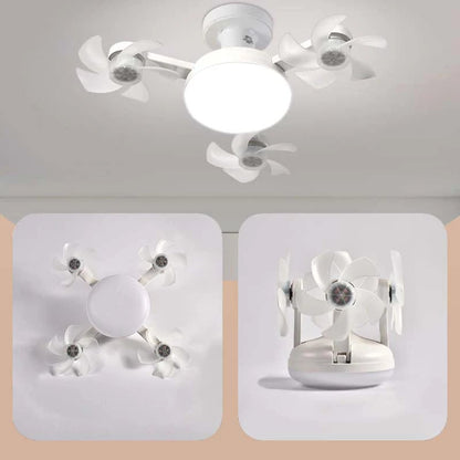 🌀E26/E27 Socket Ceiling Fan Light – 2-in-1 LED Light & Quiet Fan with Remote Control
