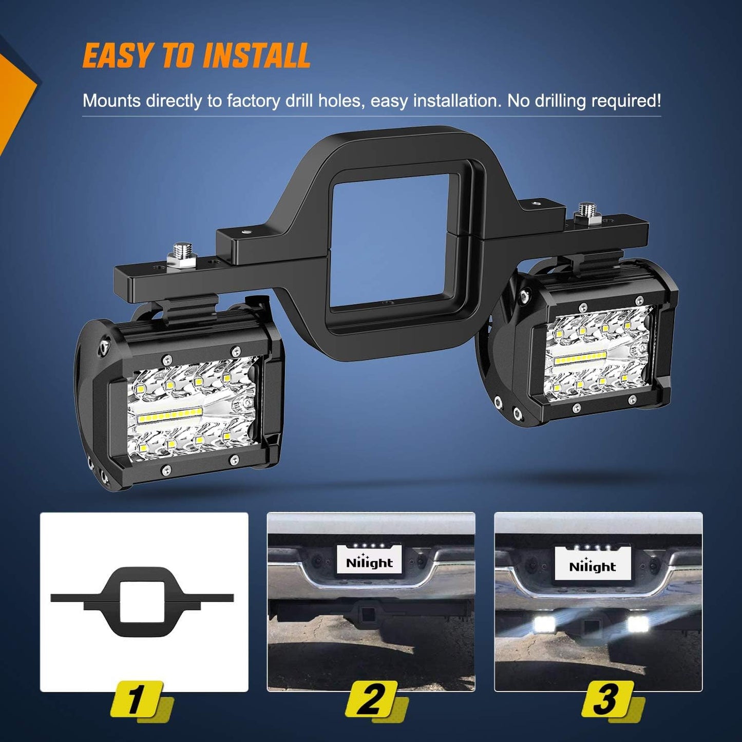 4 Inch LED Pods with Tow Hitch Mounting Brackets