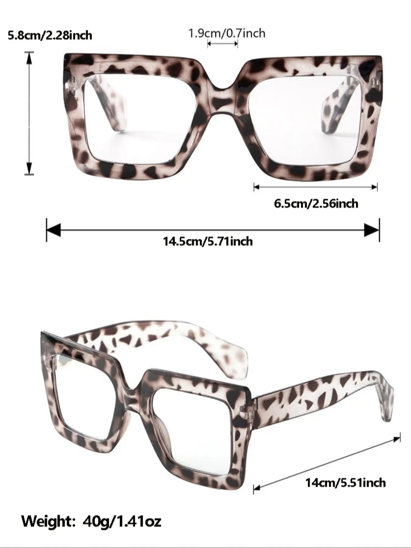 Unisex Leopard Pattern Eyeglasses - Trendy Casual Style