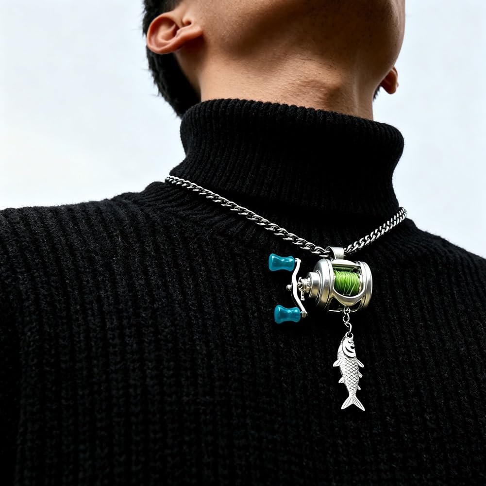 Mini Fishing Reel Necklace
