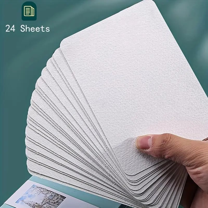 🎨Professional Watercolor Postcards – 300gsm Pure Cotton Paper (24-Pack)
