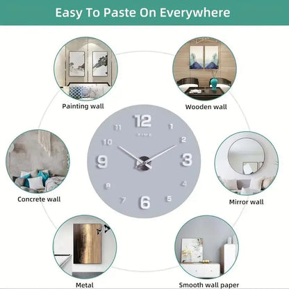 Creative DIY 3D Acrylic Digital Wall Clock