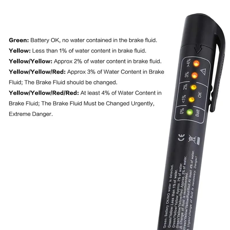 🚗 Portable Brake‐Fluid Tester Pen for DOT 3 / DOT 4 / DOT5.1