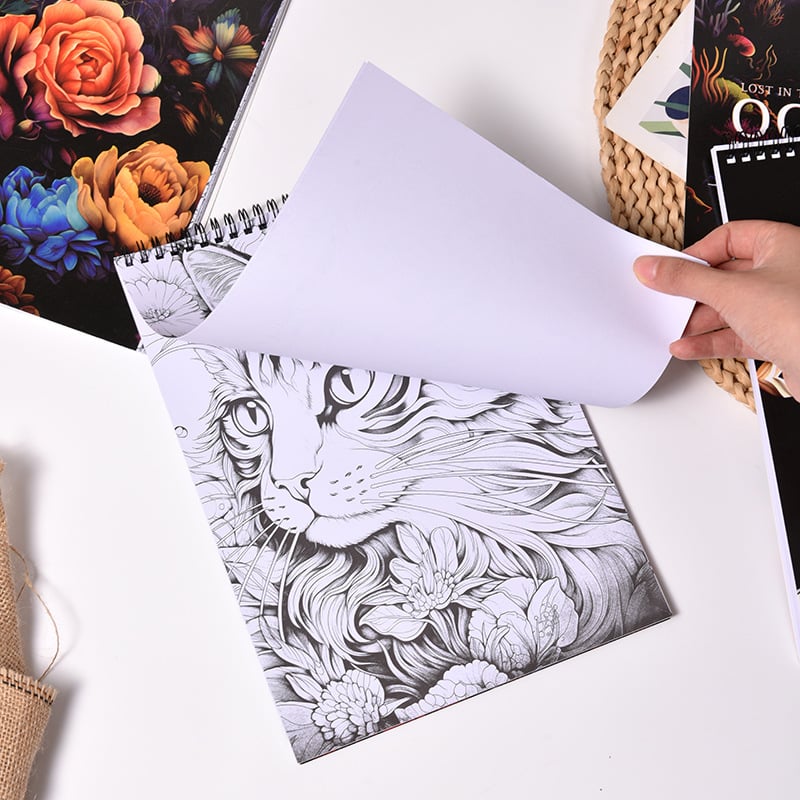 🖍️🎨Adult Coloring Stress Relief Books (Hardcover)