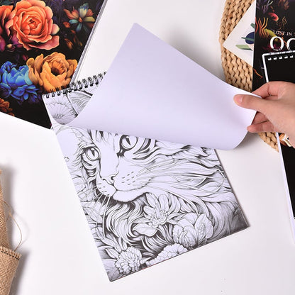 🖍️🎨Adult Coloring Stress Relief Books (Hardcover)