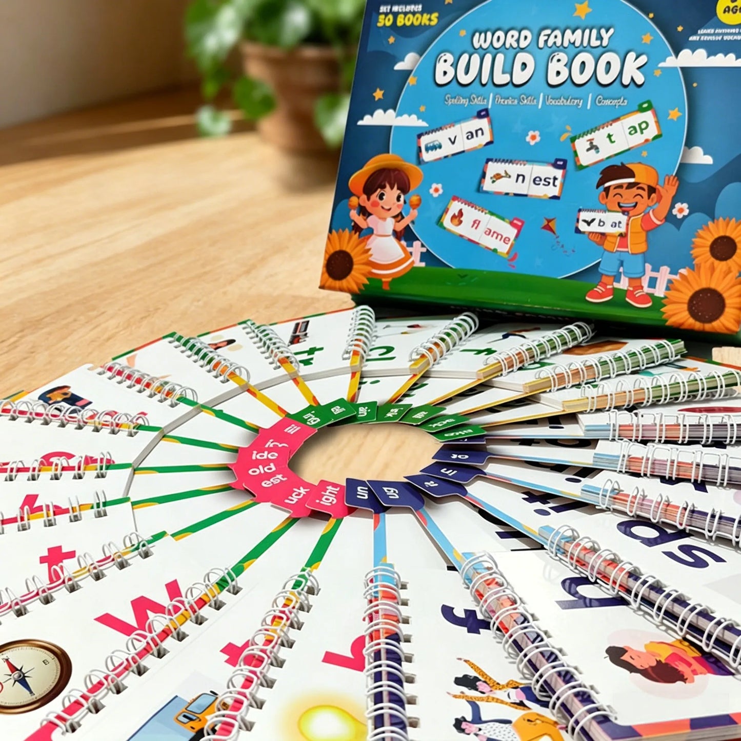 📚 Read & Rhyme Flip-Book Set – 30 Educational Phonics Flip Books for Early Learning