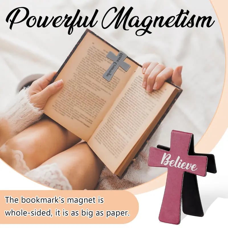 📖16 Pcs Magnetic Cross Bookmarks Gifts for Bible Study, Readers, Teachers, Students🌸✝️