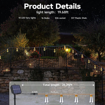 🔥2026 Hot Sale - 🌙 💡Vintage Solar String Lights – Turn Any Space Into a Cozy Dreamy Escape(✨Buy 2 Free Shipping)