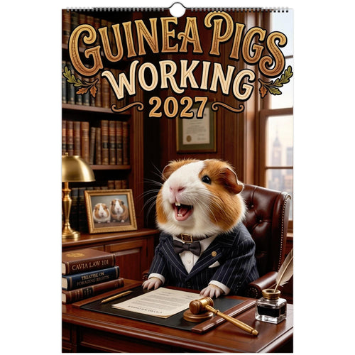 Funny Guinea Pig Wall Calendar 2027