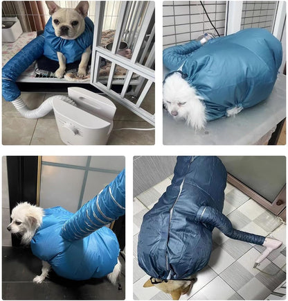 Dog Drying Bag – Quick Dry Pet Hair Drying Suit for Small, Medium & Large Dogs and Cats, 360° Air Circulation Grooming Accessory for Blow Drying (X-Large)