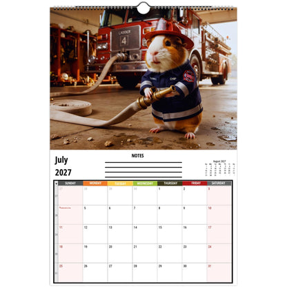 Funny Guinea Pig Wall Calendar 2027