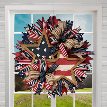 🔥Flash Sale-50% Off🔥Honor the Journey: The Hand-Crafted 250th Anniversary Tribute Wreath