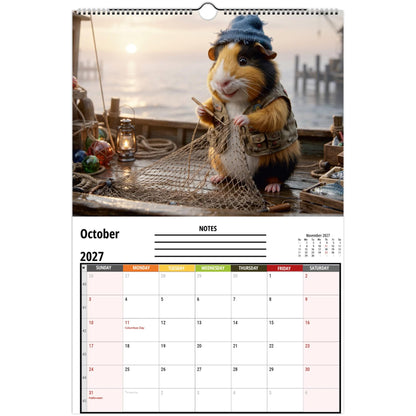 Funny Guinea Pig Wall Calendar 2027