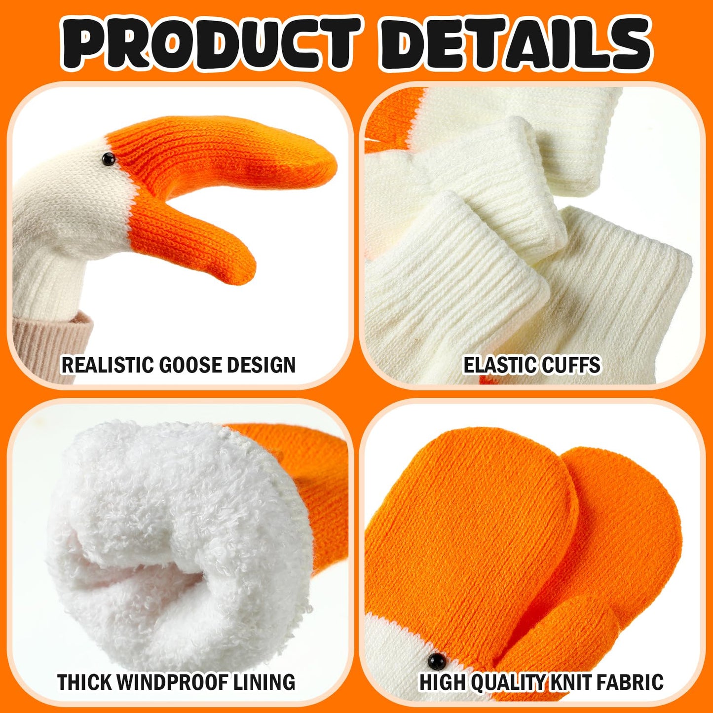 Holiday Mega Sale🔥The "Silly Goose" Knitted Thermal Handcrafted Mittens