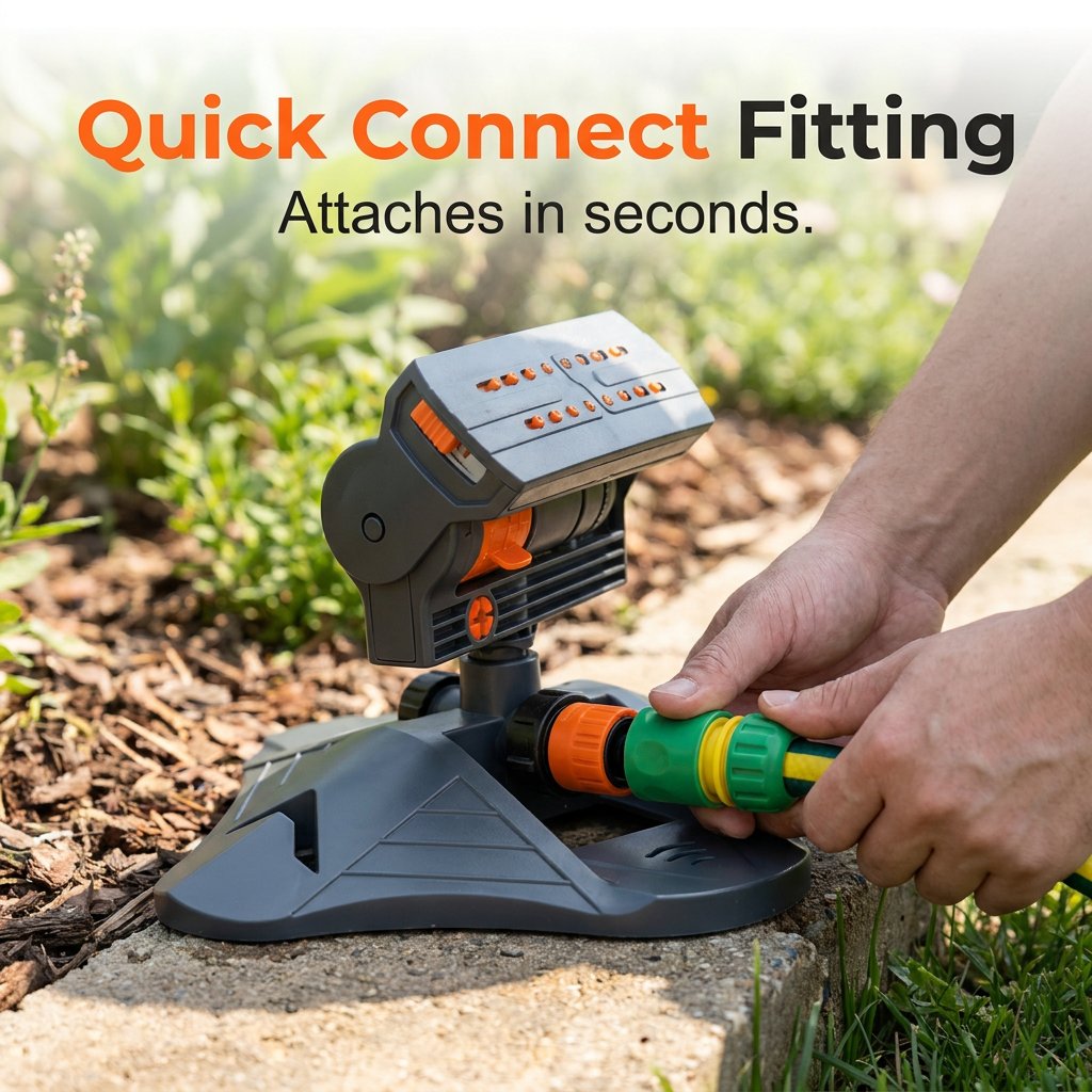 Adjustable Oscillating Sprinkler Wide Coverage💦✨