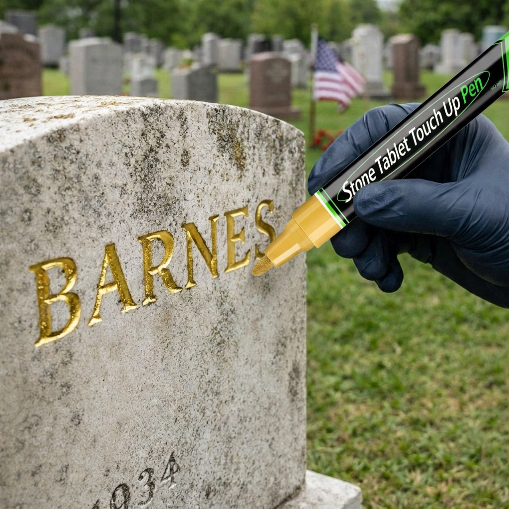 🐦Golden Tombstone Marker Pen for Restoring Faded Grave Inscriptions