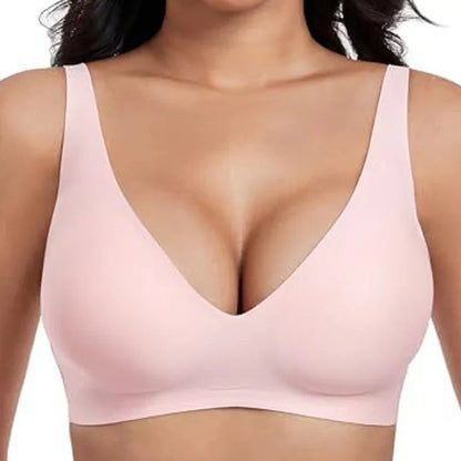 💗LIMITED TIME SALE 49% OFF⚡50K+ SOLD💕 Jelly Wireless Womens Comfortable Wireless Bras Push Up Bralettes Seamless Tshirts Bras Deep V Everyday Bras