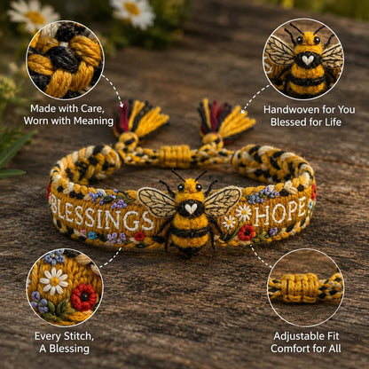🌼 Blessings & Hope 🐝 2026 Limited Edition Handmade Honey Bee Woven Bracelet