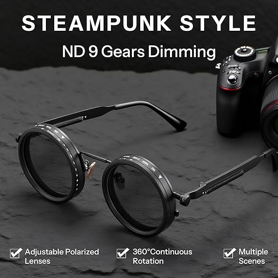 🌞9-Level Adjustable ND Filter Polarized Sunglasses