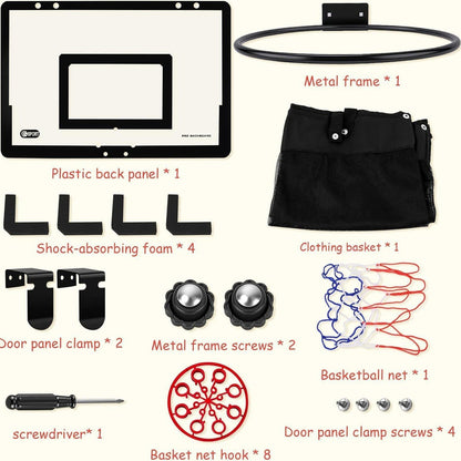 Over-the-Door Basketball Hoop Laundry Hamper