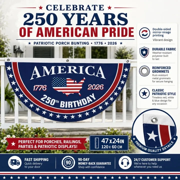 ⭐Veteran Made - USA 250 YEARS COMMEMORATIVE BANNER