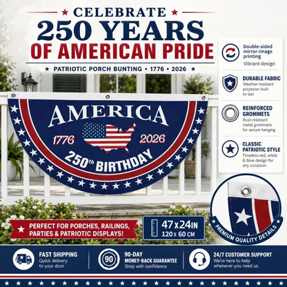 ⭐Veteran Made - USA 250 YEARS COMMEMORATIVE BANNER