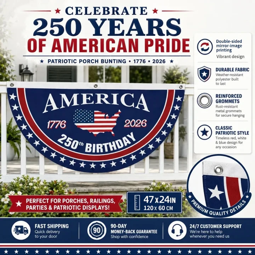 ⭐Veteran Made - USA 250 YEARS COMMEMORATIVE BANNER