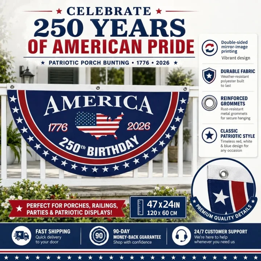 ⭐Veteran Made - USA 250 YEARS COMMEMORATIVE BANNER