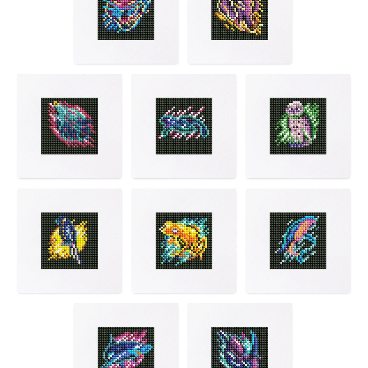 ✨ Mini Diamond Painting Postcard Set