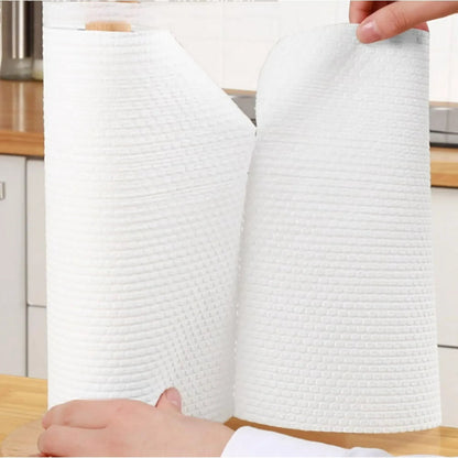 🧽 50Pcs Reusable Cleaning Lazy Rags Roll –  Washable Kitchen Towels & Multi-Purpose Wiping Cloths for Home Cleaning